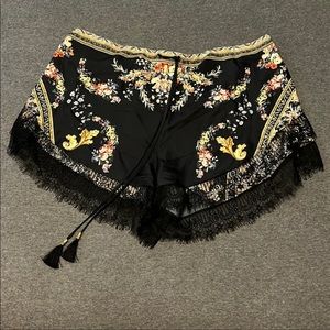 Gorgeous Camilla silk shorts with lace details